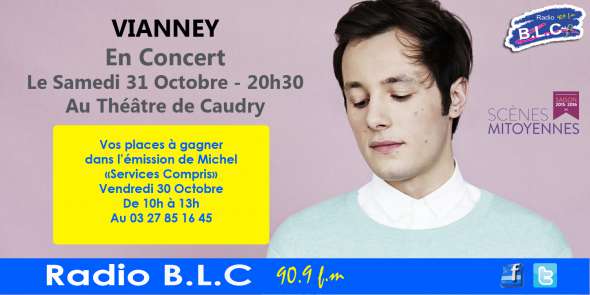 Vianney en concert - Samedi 31 octobre